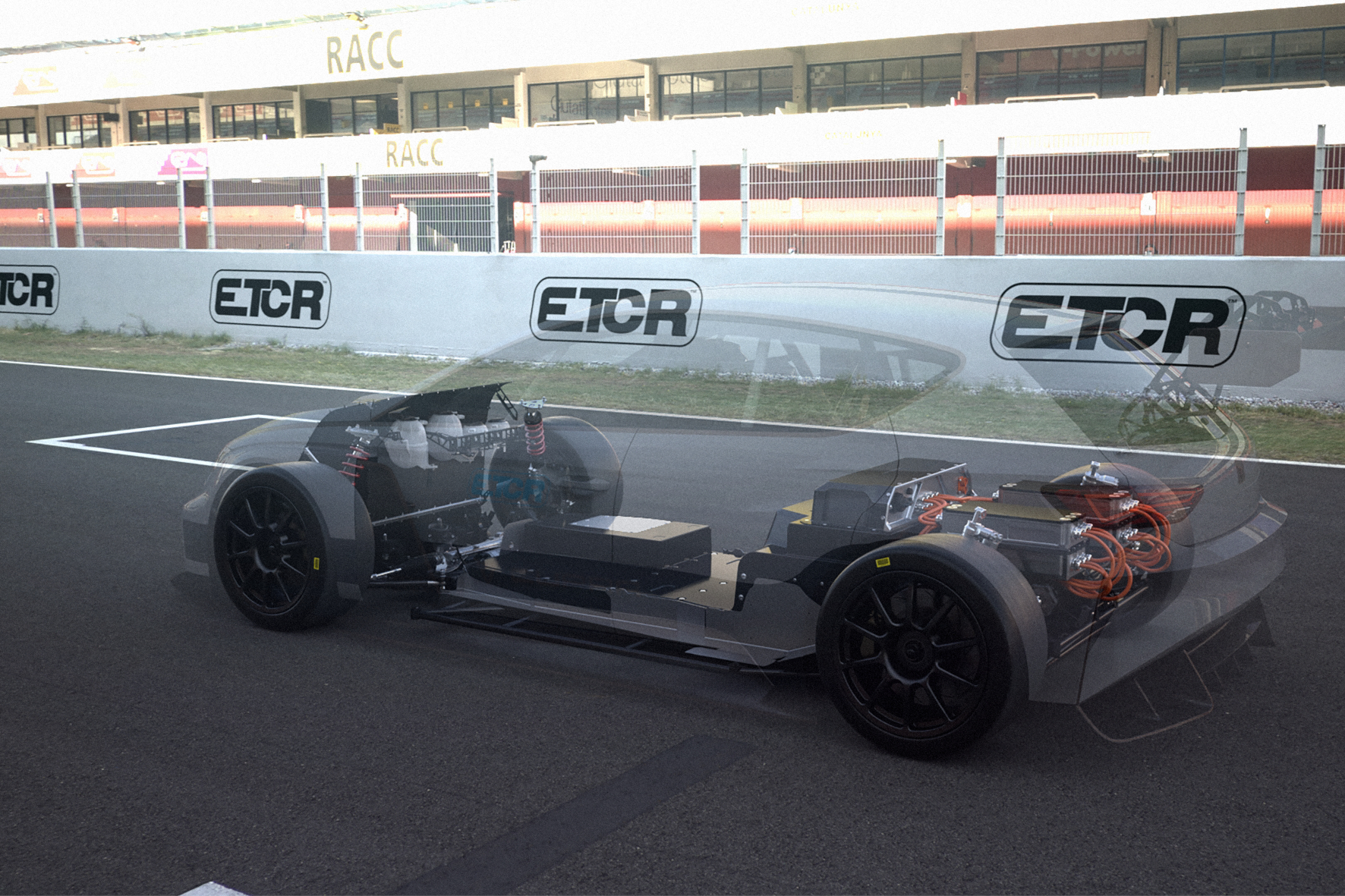 mid Groß-Gerau - Die 3D-Animation ermöglicht einen Röntgenblick ins Innenleben des Cupra e-Racer. Seat